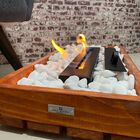 Lareira Ecológica Portátil Com Pedras Brancas | Fuji